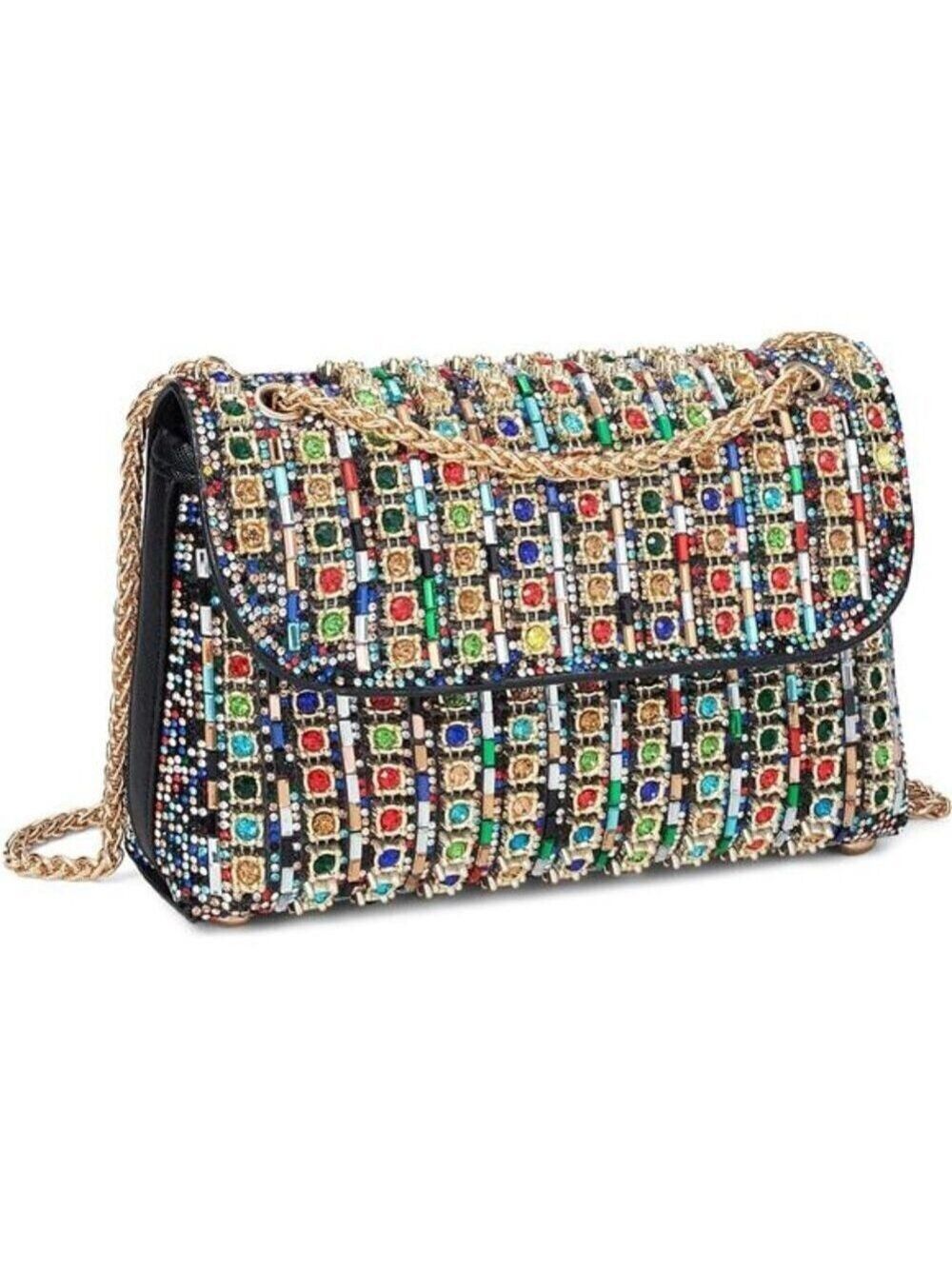 Sparkly Rhinestones Clutch Purses Crossbody Bag with Chain for Wedding Party